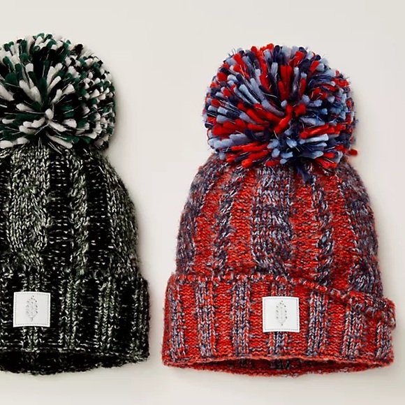 FP Movement by Free People Kids Knit Beanie - Orange and Blue - Picture 1 of 5